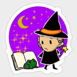 A Witch and his Toad Sticker